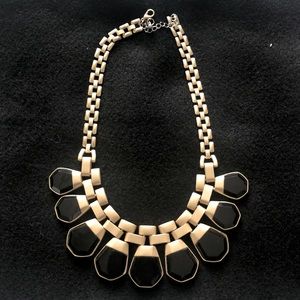Black and gold statement necklace